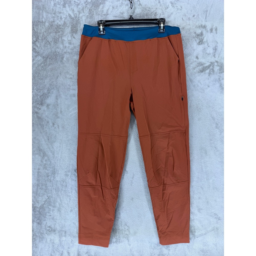 Cotopaxi Mens Subo Pants Rust Orange Blue Hiking Outdoor Tapered Size Large